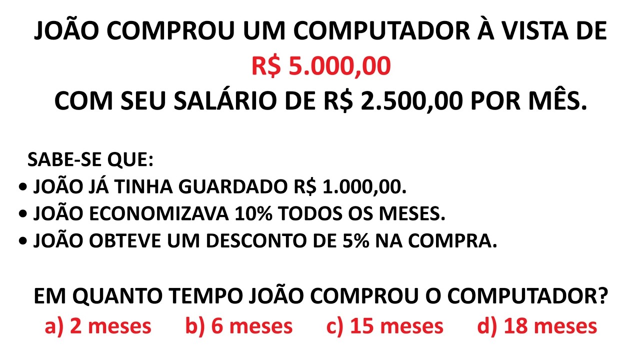 Matemática Básica - Porcentagem e Unidades de Medida para Concurso e Enem