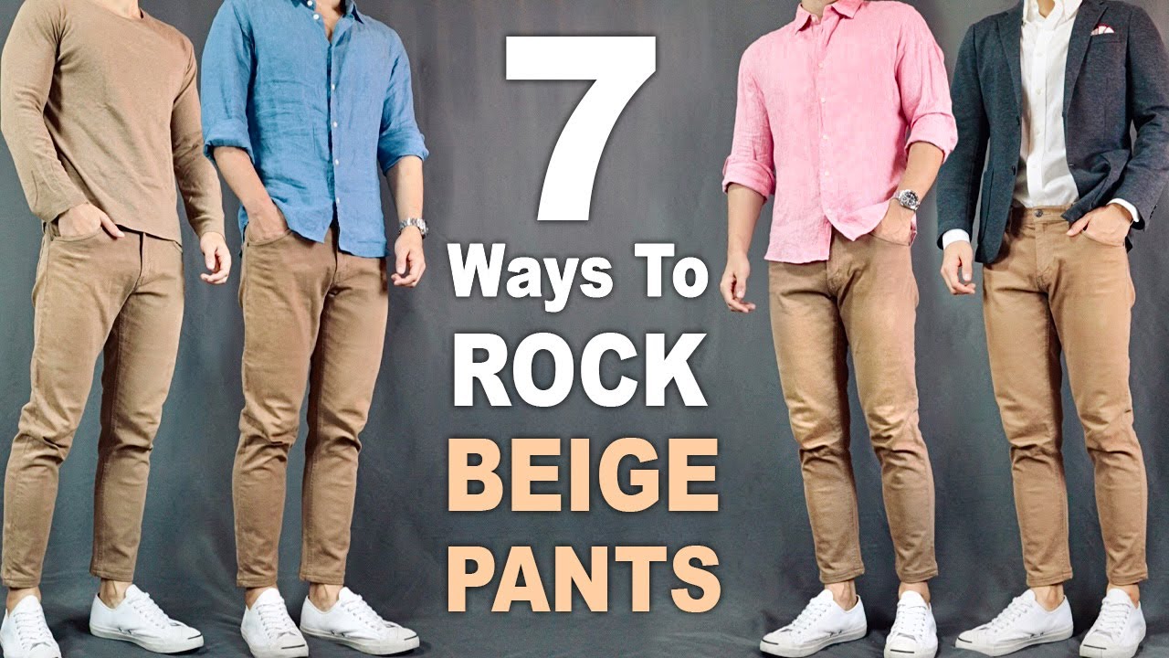 7 Ways To ROCK Beige Pants & Chinos | Outfit Ideas For Men