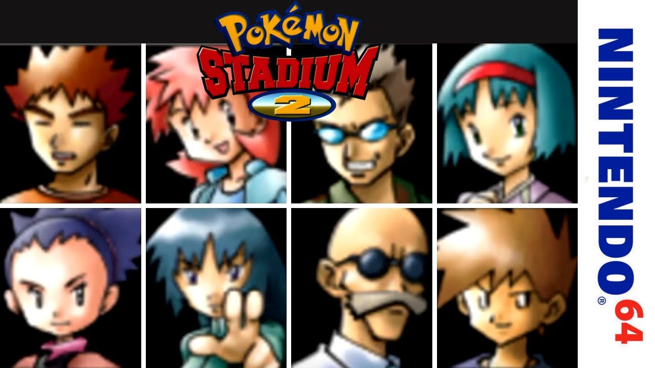 All Kanto Gym Leaders Battles - Pokemon Stadium 2 - No Commentary (Nintendo 64)