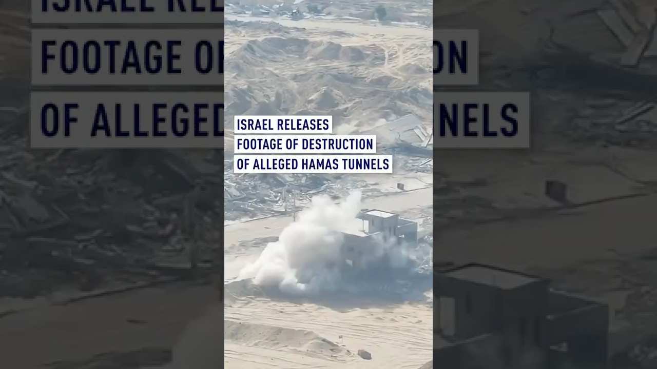 Israel releases footage of destruction of alleged Hamas tunnels