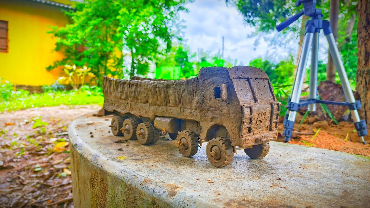 How to make soil 16 wheels truck . mitti 16 chakka truck banaya video | Soil Vehicle |