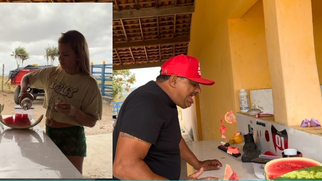 RAFINHA TROLOU BIRO COM C4CH4Ç4 NA MELANCIA 🤣 |@canaldarafinha285 