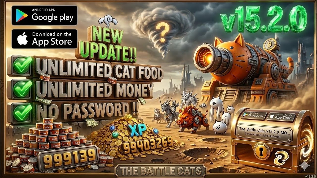 Скачать взломанную версию The Battle Cats для iOS ✅ Модифицированная версия The Battle Cats 2026