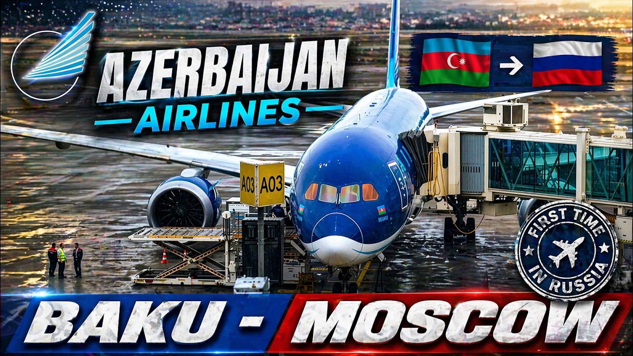 Moscow (Vnukovo) Via Baku | My Chaotic Transit on Azerbaijan Airlines A320 |