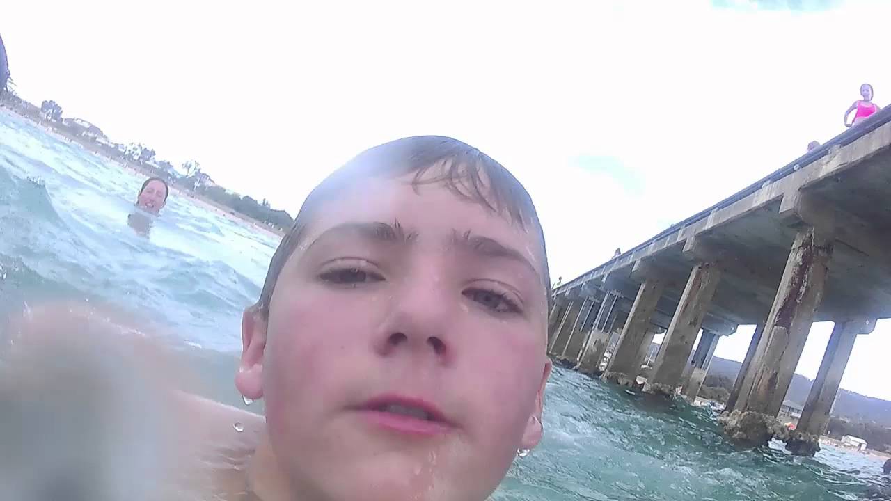 JUMPING OFF PIER INTO WATER (pushing people off)