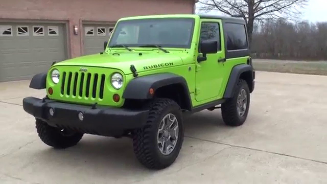 HD VIDEO 2013 JEEP WRANGLER RUBICON GECKO GREEN FOR SALE SEE WWW.SUNSETMOTORS.COM