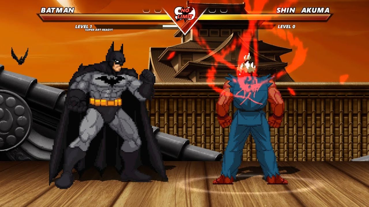 BATMAN vs SHIN AKUMA  -exciting fight !!