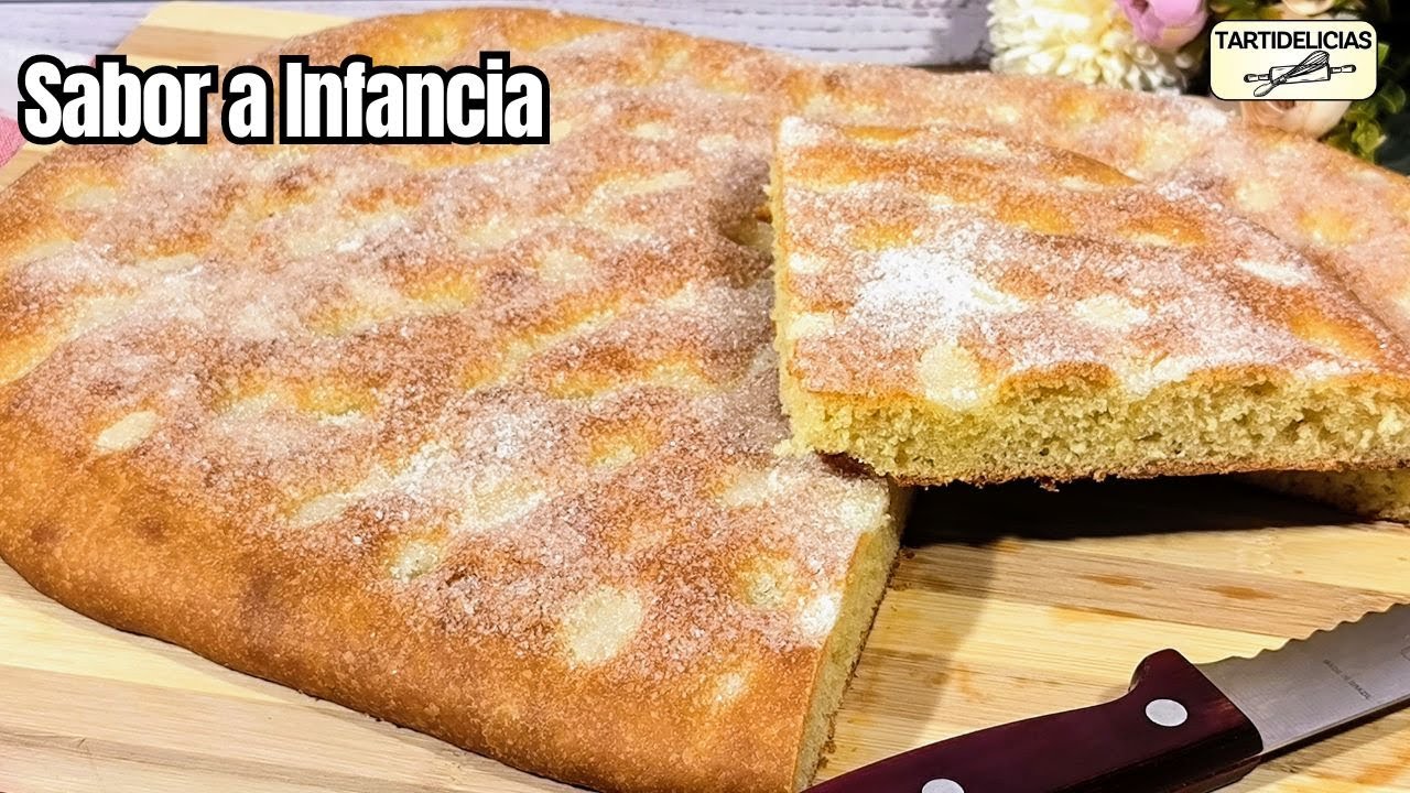 🏡👵Auténtica RECETA de PUEBLO❗ La Merienda de Nuestra Infancia: TORTA de ACEITE y AZÚCAR
