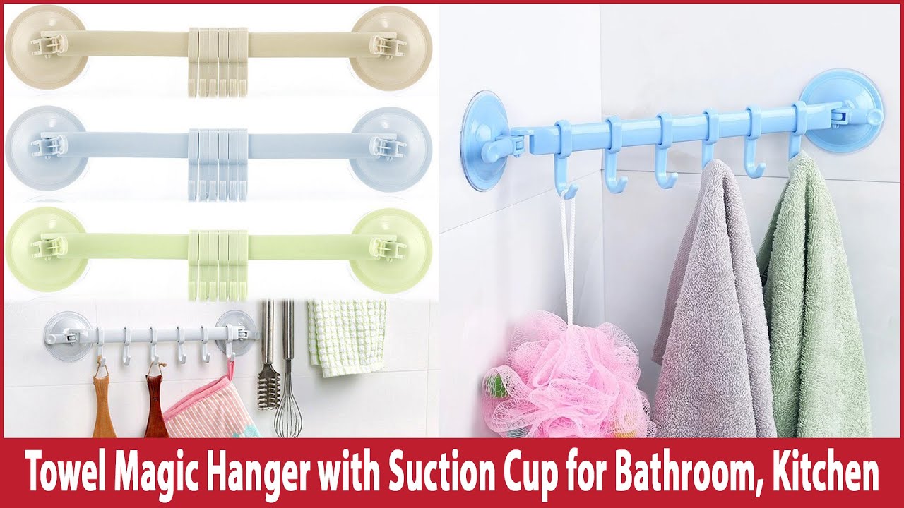 Suction Cup Wall Shelf Hanger for Kitchen Bathroom | Kitchen Wall Hooks | LooK UP Technology