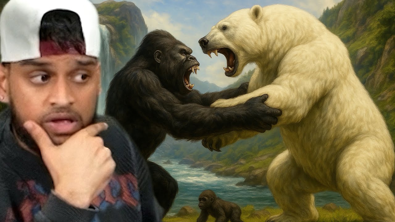 RDC ARGUES 1 POLAR BEAR VS 2 GORILLAS