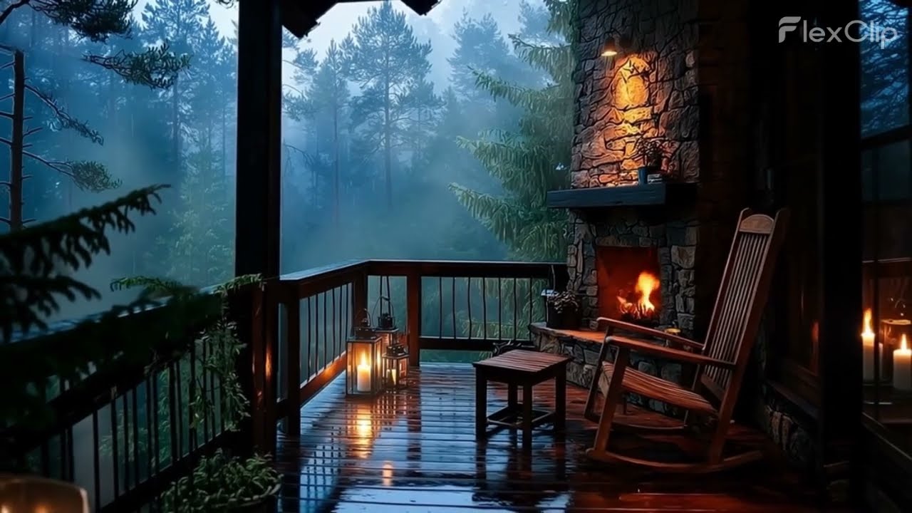 Mist, Flame, and Subtle Warmth | 30-Min Forest Deck Ambience for Calm & Focus