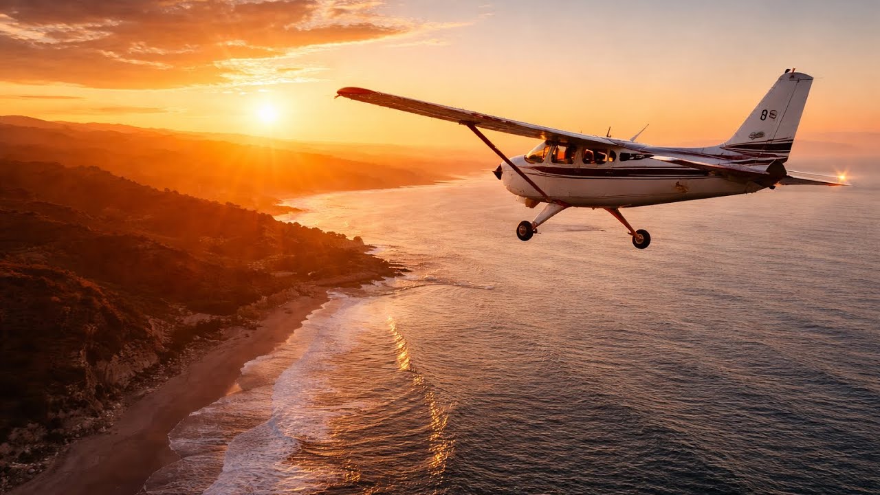 Sunrise Flight Along the California Coast | San Francisco to San Diego