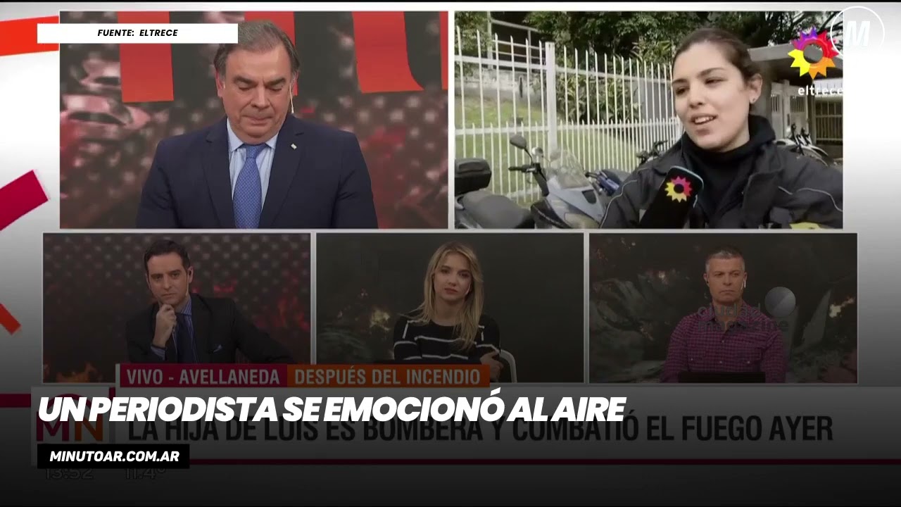 Un periodista se emocionó al aire