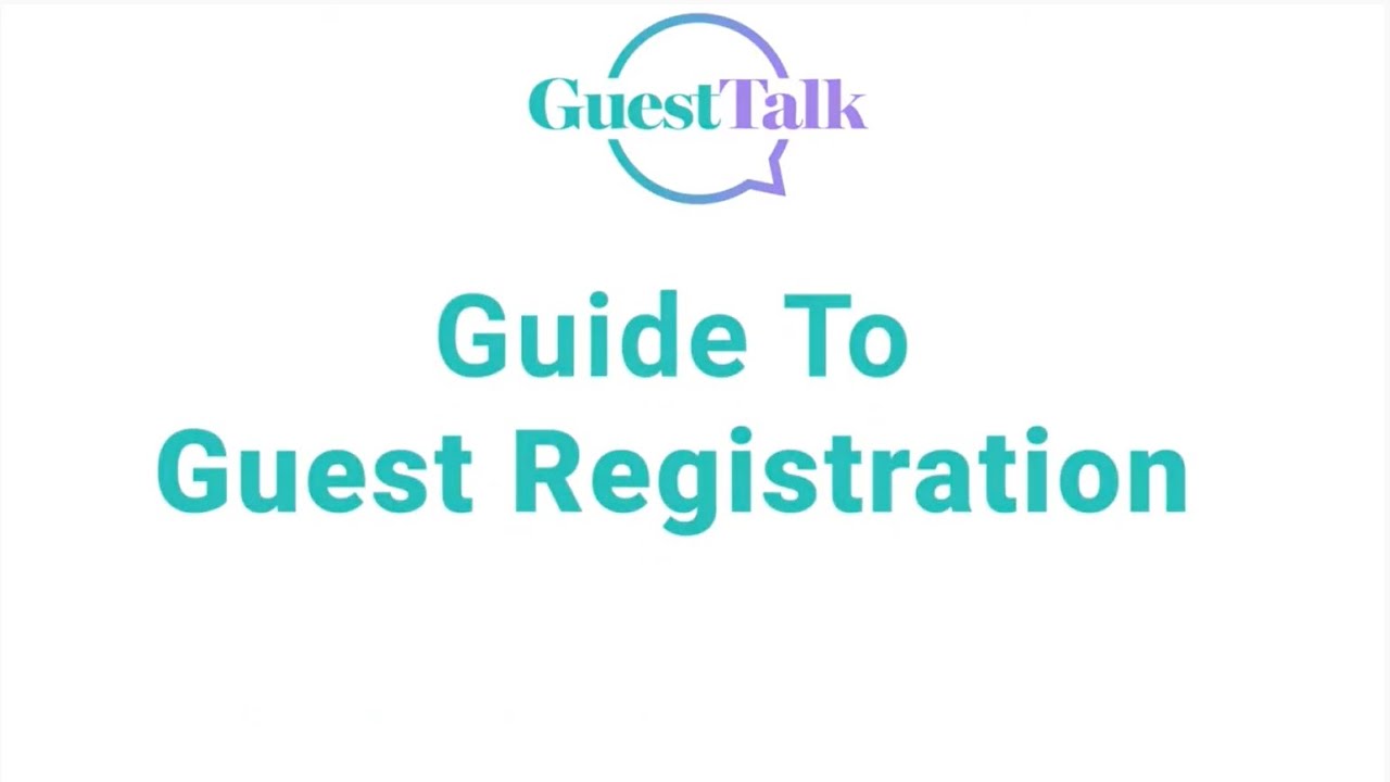 GuestTalk | Guest Registration