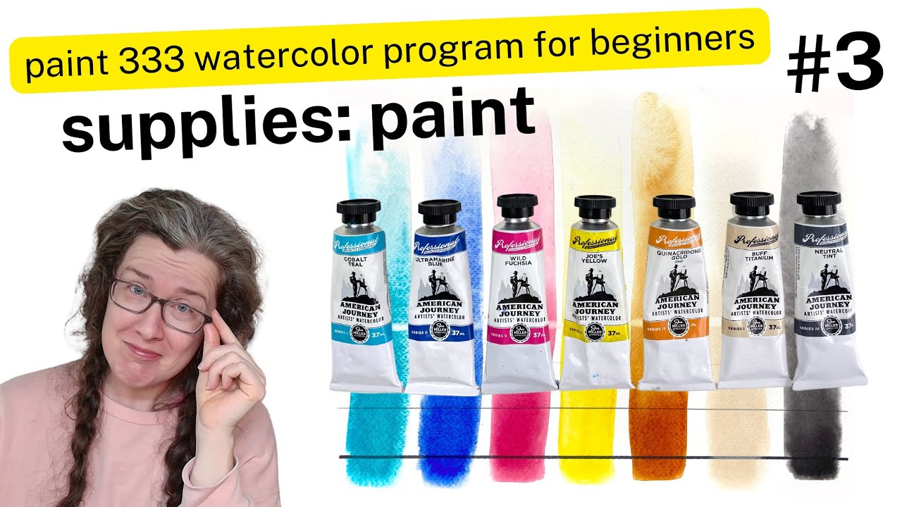 My limited watercolor paint palette - paint 333 watercolor program for beginners lesson 3