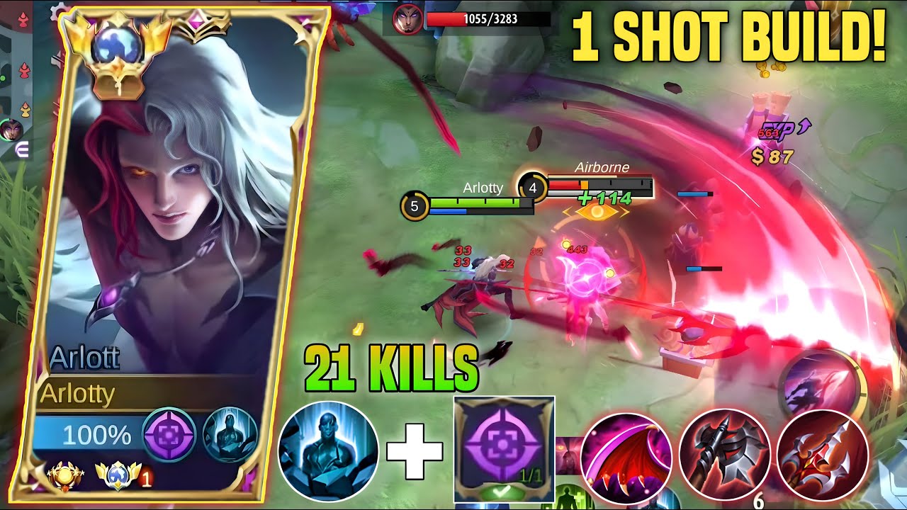 NEW HERO ARLOTT FIRST GAMEPLAY | BEST BUILD SPELL & EMBLEM ARLOTT TOP 1 GLOBAL -MOBILE LEGENDS