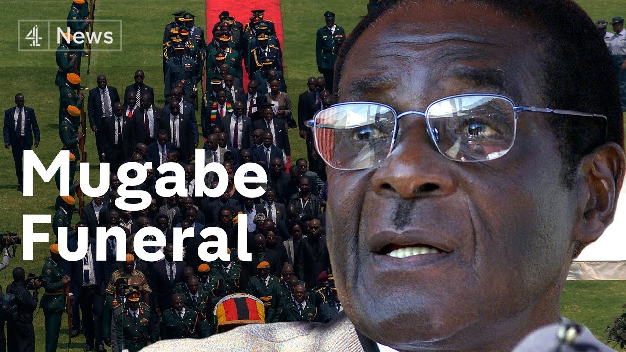 Robert Mugabe: dictator's coffin paraded through national sports ground