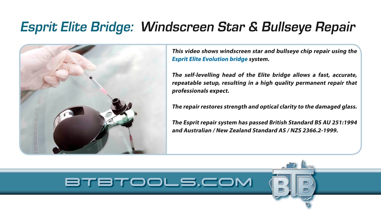 BTB Tools - Esprit Windscreen Repair System (Elite Bridge Star & Bullseye Breaks)