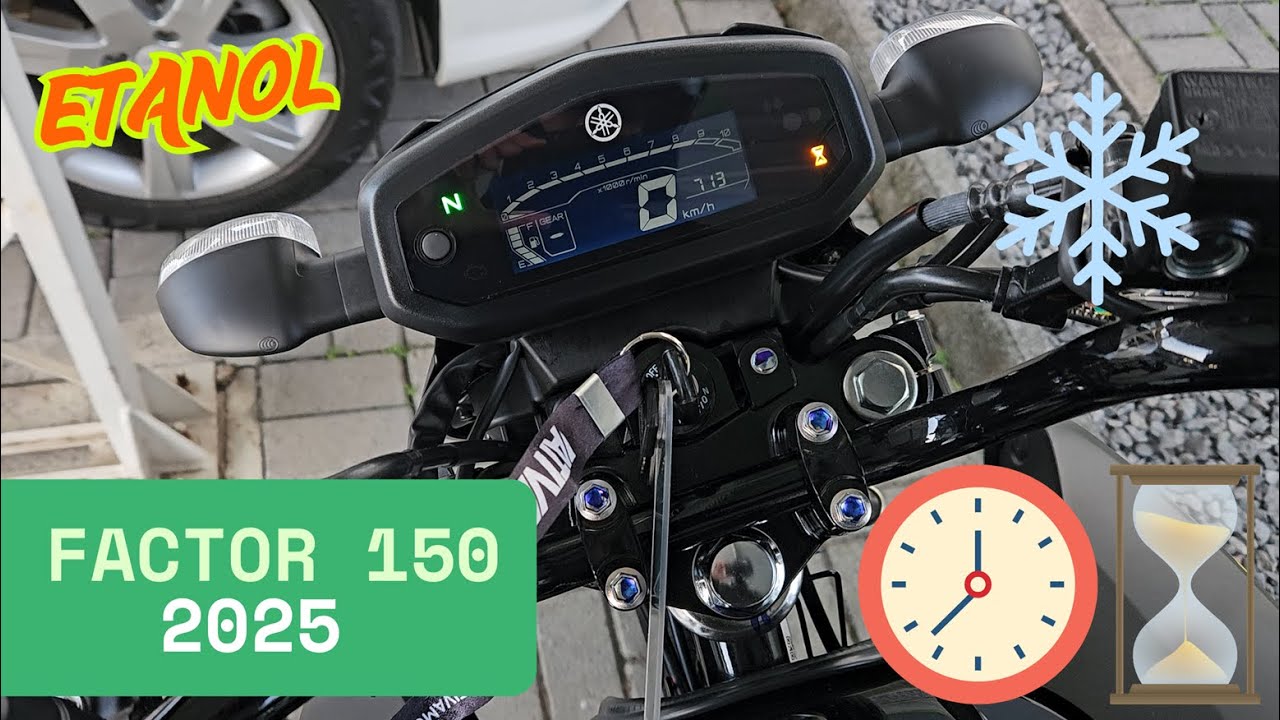 🏍️ Nova Factor 150 2025 no Frio de SC &ndash; Ligando S&oacute; no Etanol! ❄️🛵