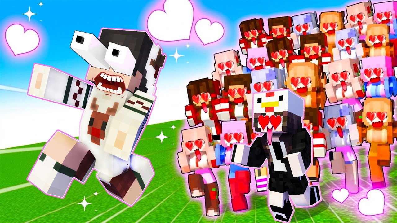 How I Met CRAZY FAN GIRL's Love Story in Minecraft!