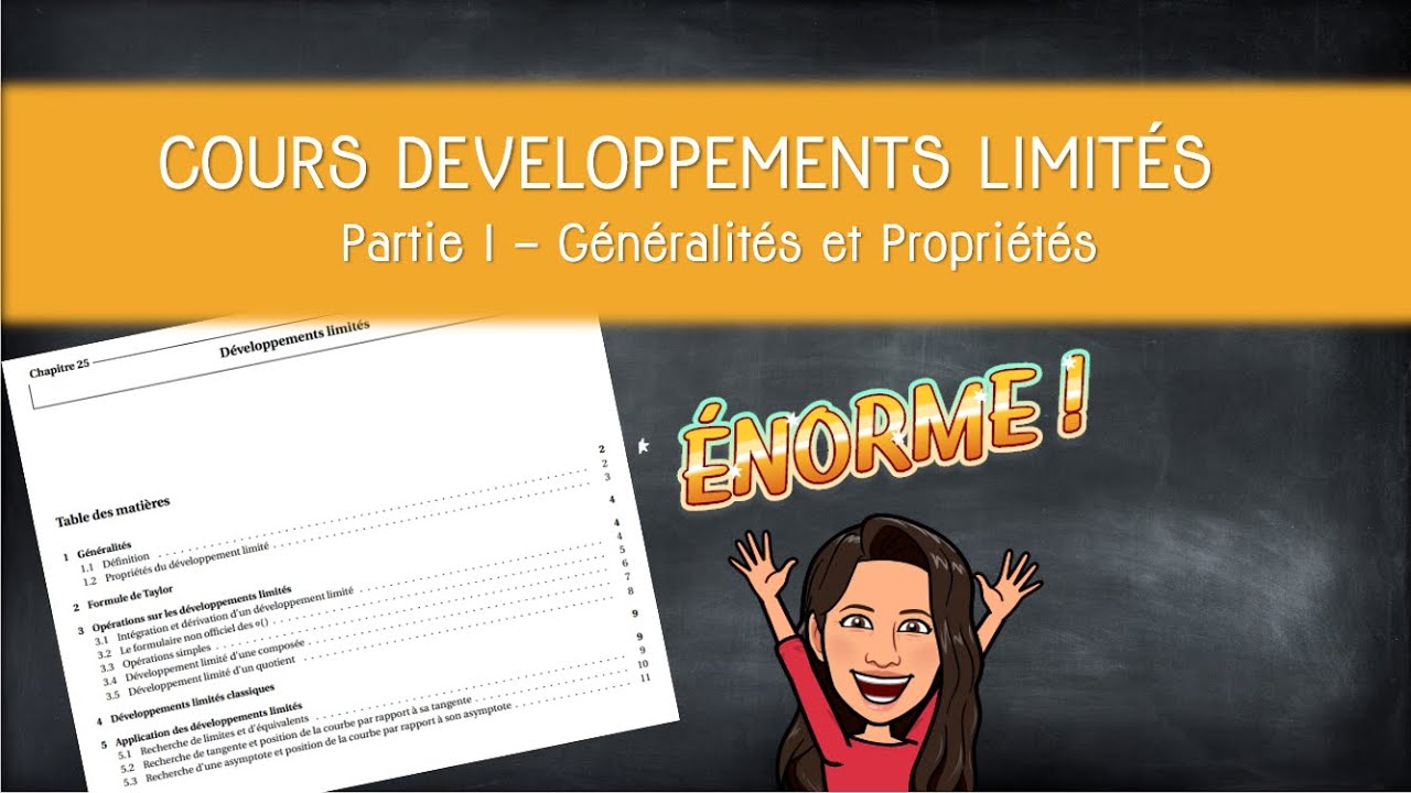 Développements limités - Partie I