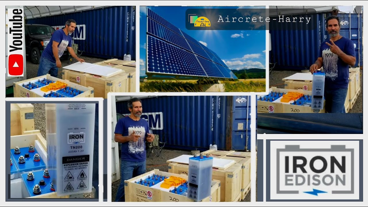 Iron Edison | Nickel Iron Batteries | Solar System #ironedison #solar #aircreteharry #diy #aircrete