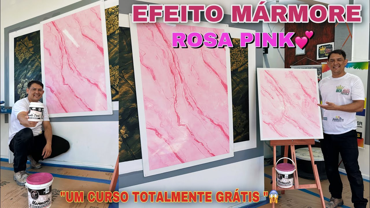 COMO FAZER EFEITO MÁRMORE: COR ROSA PINK 