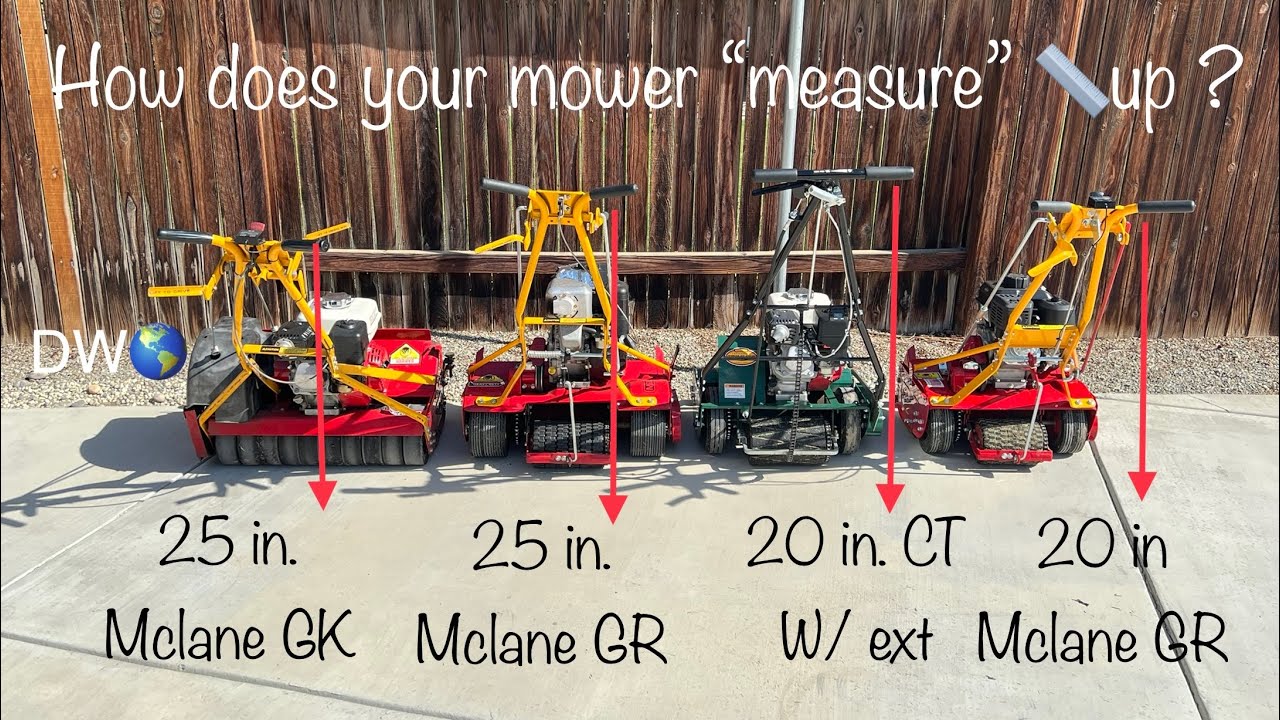 Reel Mower Height comparison - Mclane vs Mclane vs California Trimmer  vs Mclane