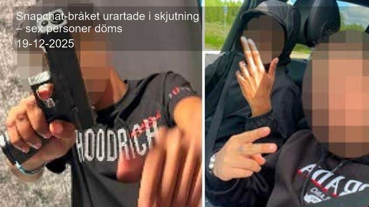 Snapchat-bråket urartade i  skjutning – sex personer döms