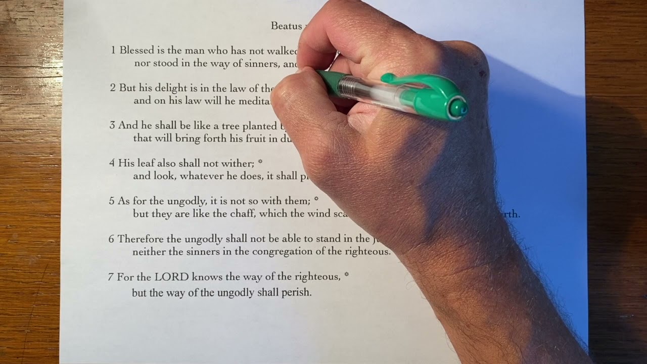 Chanting the Psalms - Pointing Psalm 1