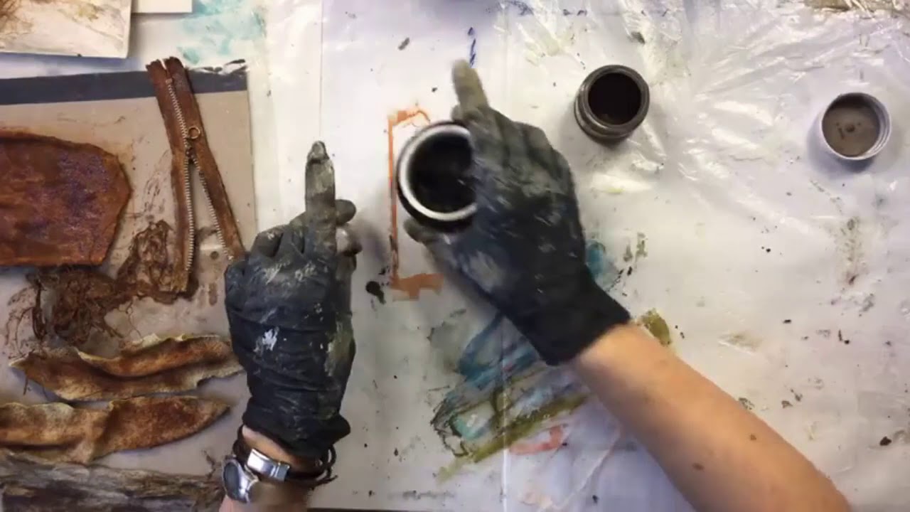 Powertex et Rusty powder pour créer de la rouille par Josée Cloutier