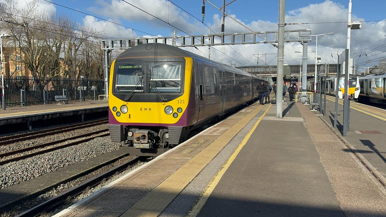 Trains at Bedford, MML, 26/02/24