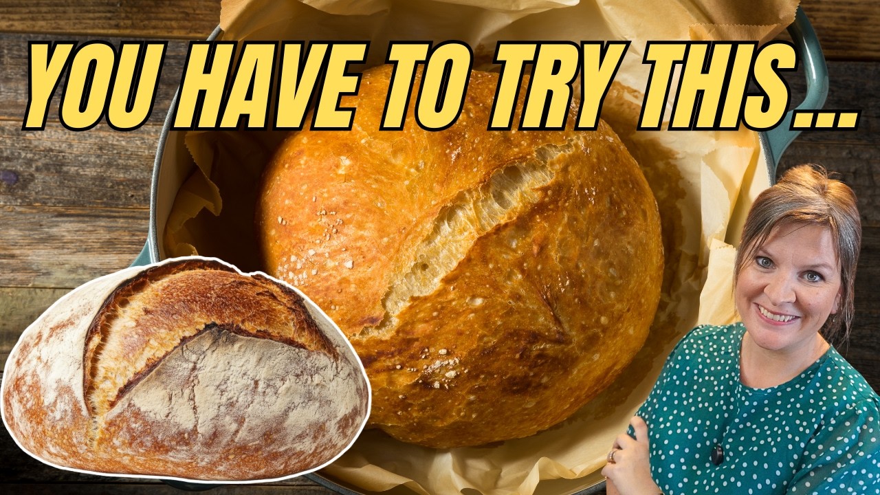 The EASIEST Bread You Will Ever Make with 100% Freshly Milled Wheat | No Knead Bread