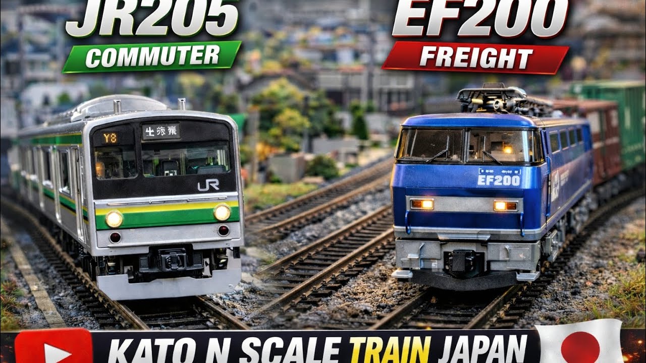 Kereta Api Model , JR 205 x EF 200 : N Scale Train from Kato JAPAN