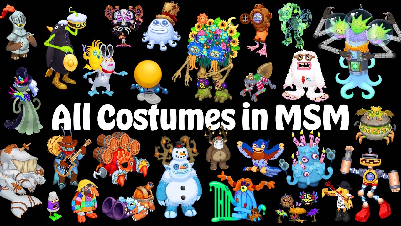 All Costumes in My Singing Monsters