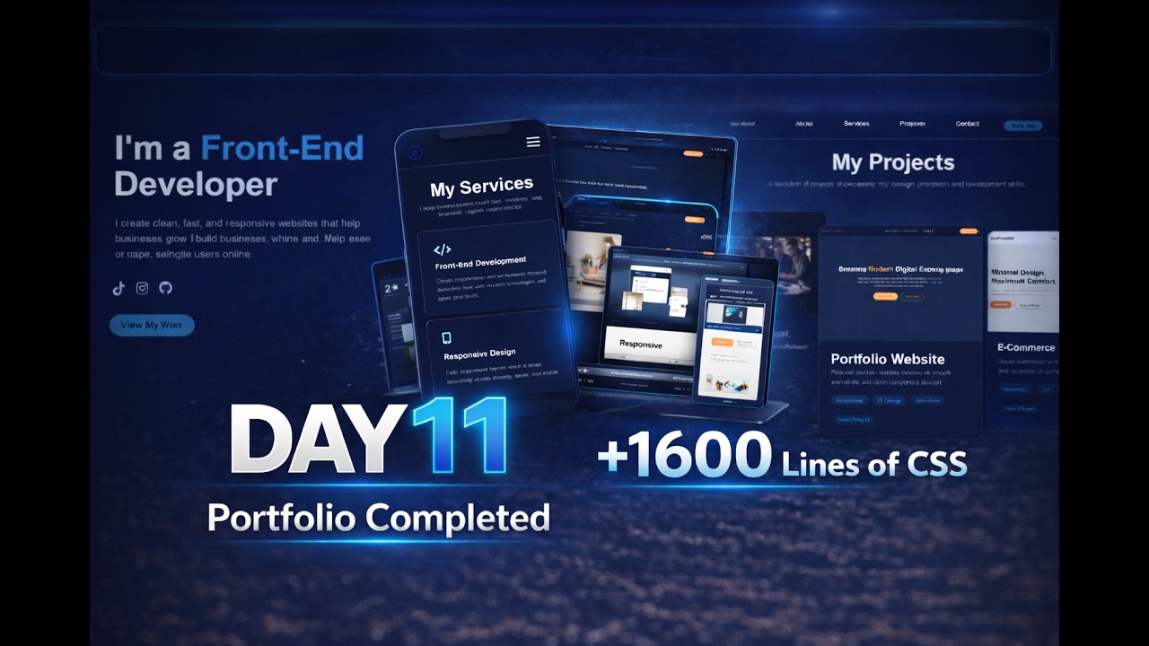 I Built My Entire Portfolio in 1 Hour 30 Minutes (Day 11)