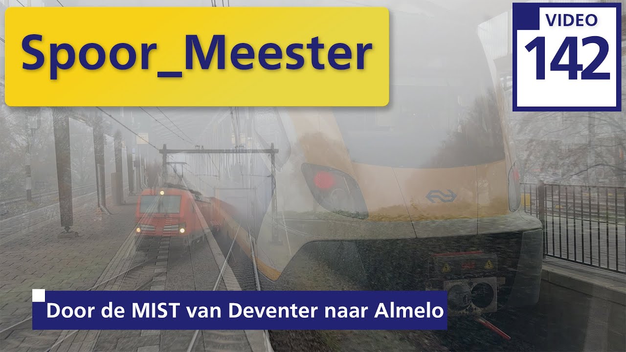 (4K) #Railway #Cabview NS #trein #train #sng | Rij mee door de #mist van Deventer naar Almelo (142)