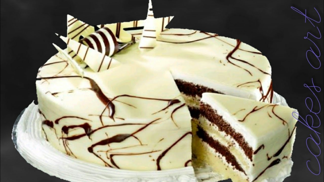 white Chocolate cake | white glazed truffle cake