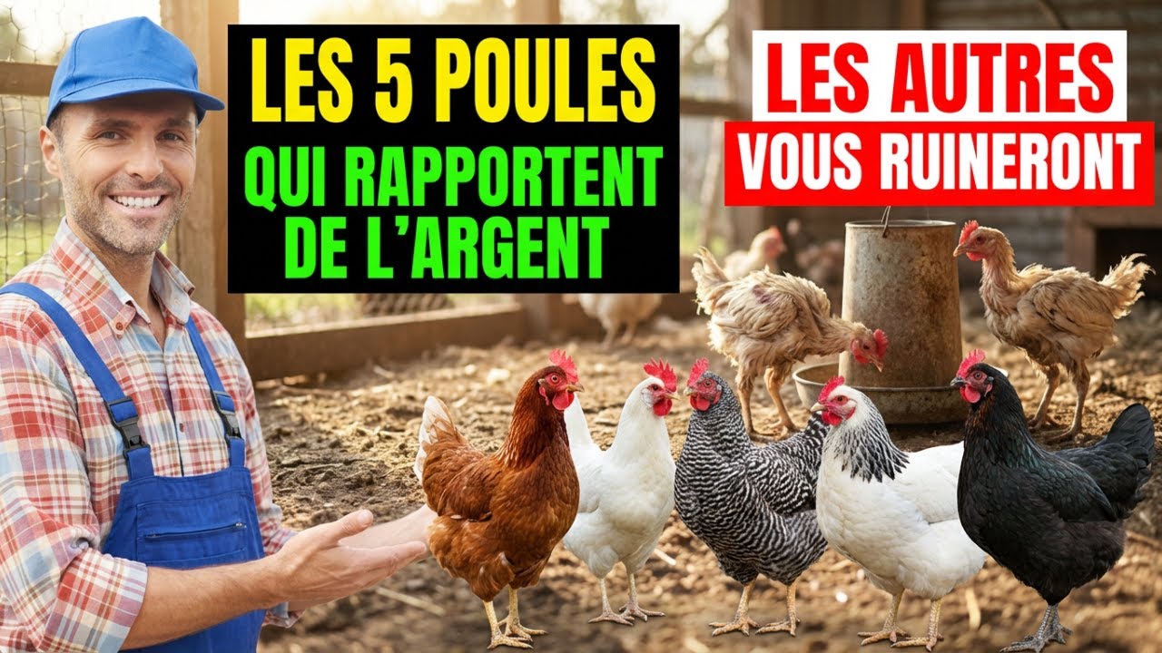 Les 5 poules pondeuses qui vous rapportent de l'argent les autres vous ruineront