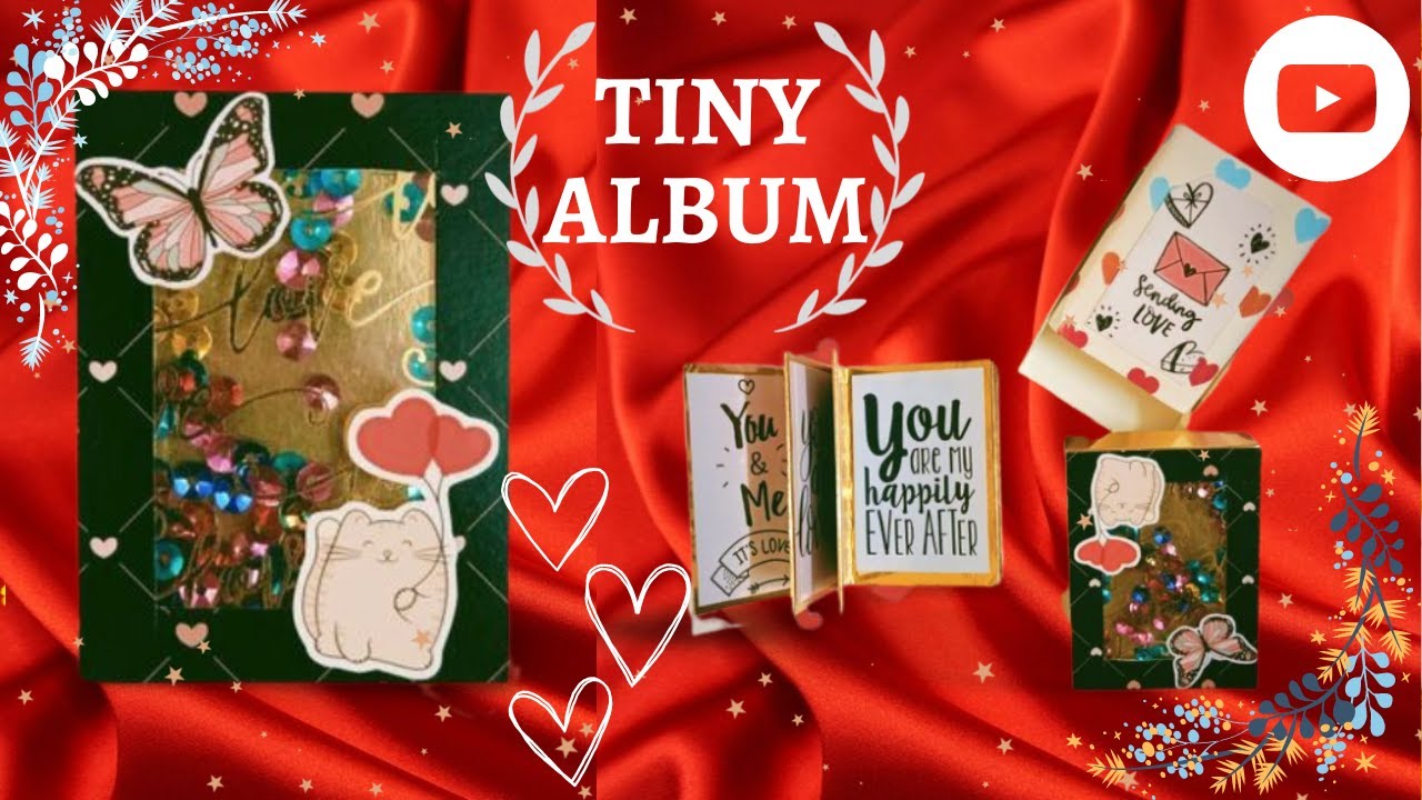 Tiny Album Tutorial | How to make Tiny Album | Anniversary Album | Smallest Scrapbook | Mini Album