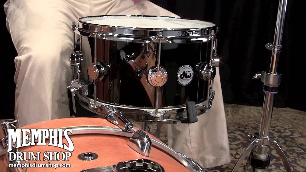 DW 13 x 7 Collector's Series Black Nickel Over Brass Snare Drum with MAG Throwoff