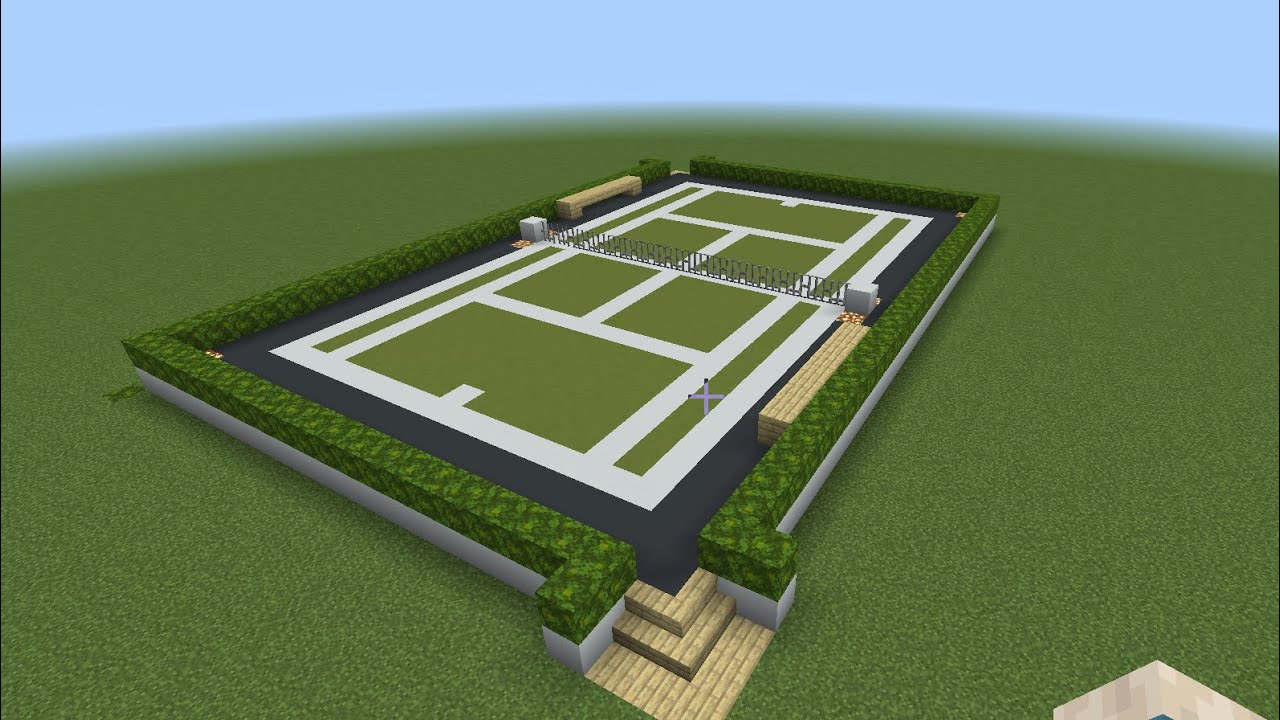 How to build a Tennis Court(tutorial)- Minecraft