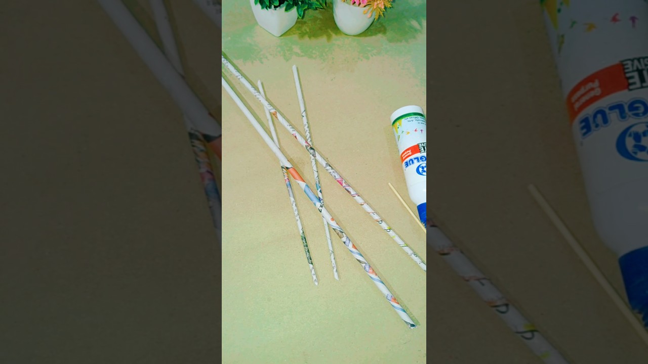 How to make newspaper roll/stick using old newspaper #diy #bestoutofwaste #bestoutofwastecrafts