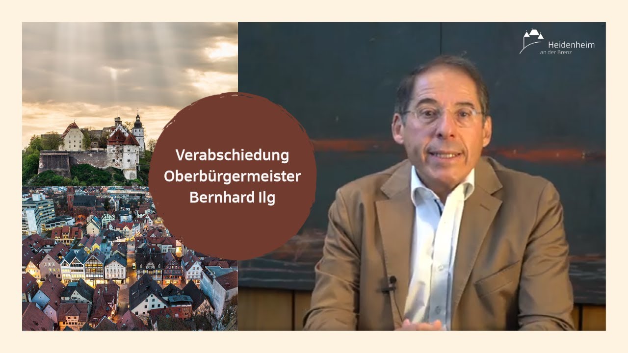 Oberbürgermeister Bernhard Ilg verabschiedet sich per Videogruß