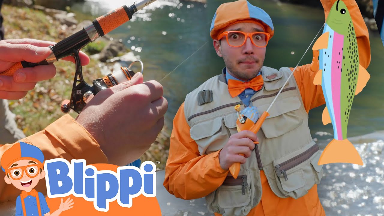 Blippi Goes Fishing! | Blippi Educational Videos | Kids Learn how to Catch Fish!
