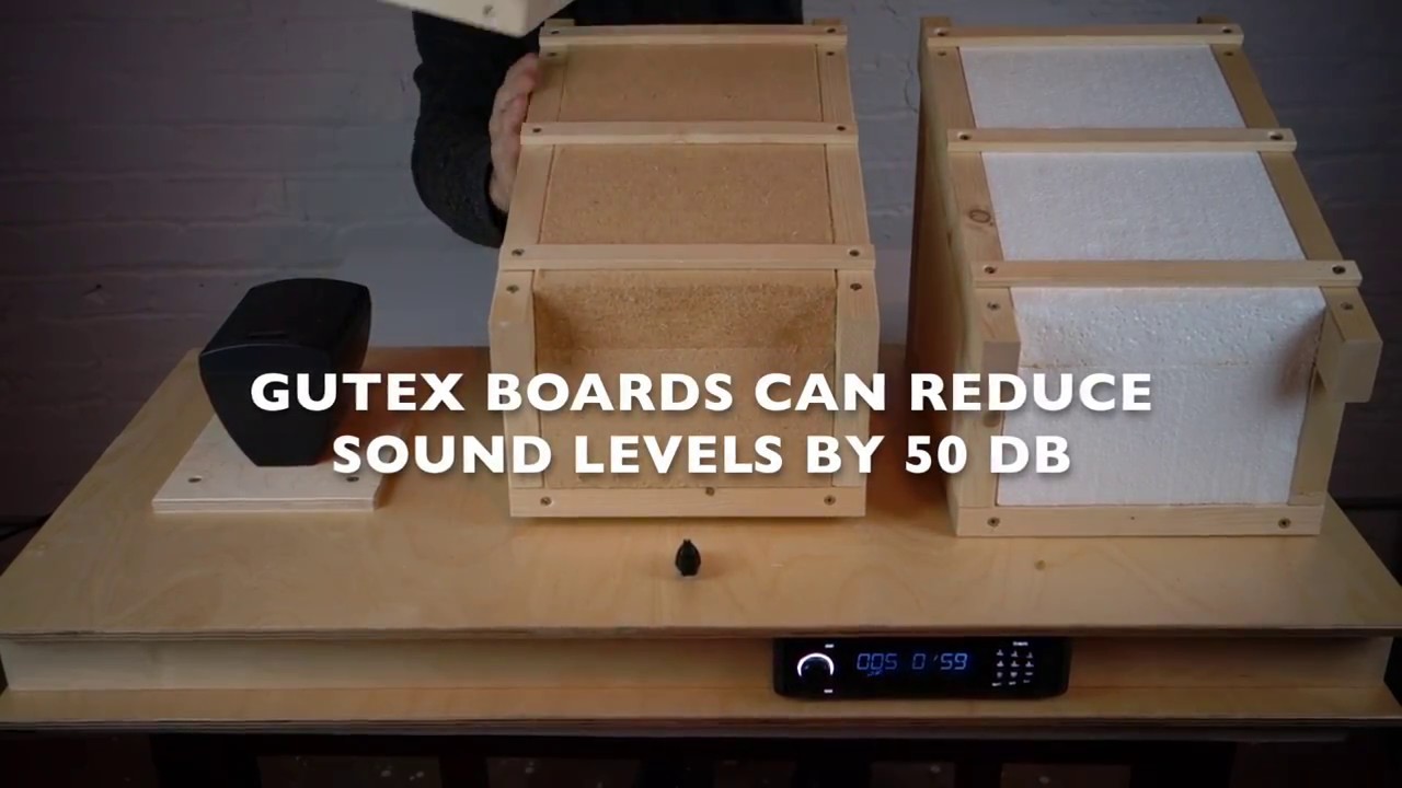 Insulation Sound Attenuation Test: Rock Wool, EPS & GUTEX Wood Fiber Board
