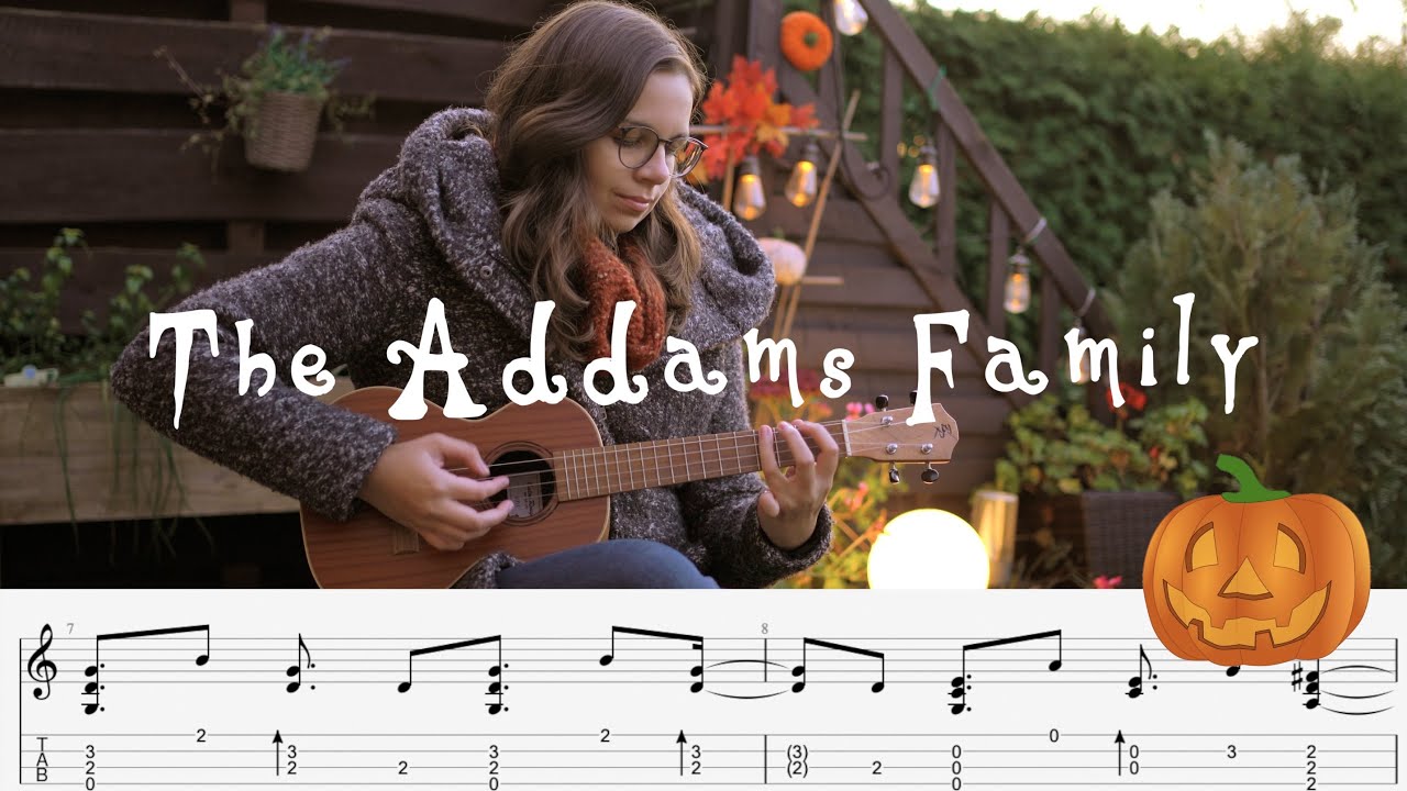 Fingerstyle Ukulele Tutorial - The Addams Family (with tabs)