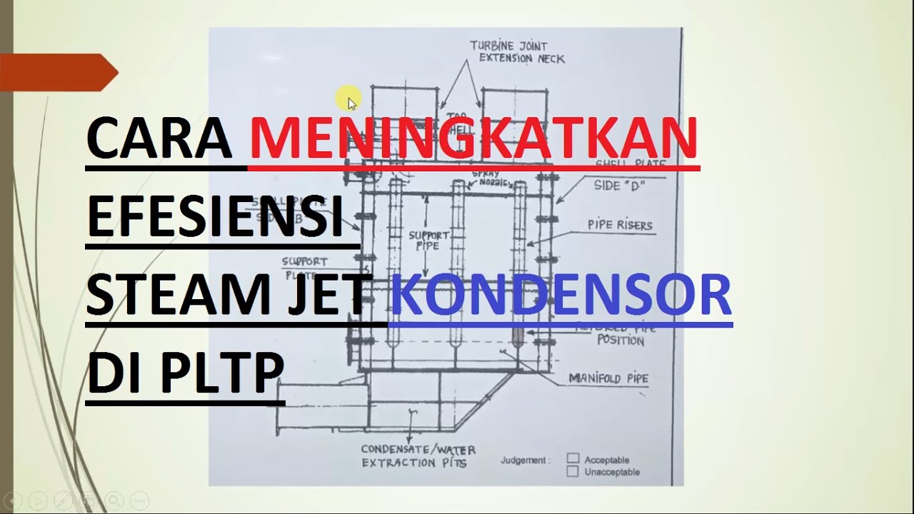 MENINGKATKAN EFESIENSI STEAM JET KONDENSOR DI PLTP #condenser