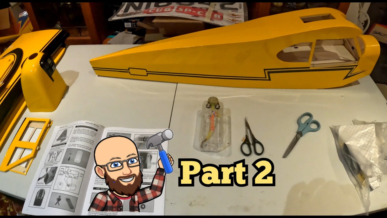 Серия видеороликов о сборке самолета Piper Cub от Seagull Models, часть 2.