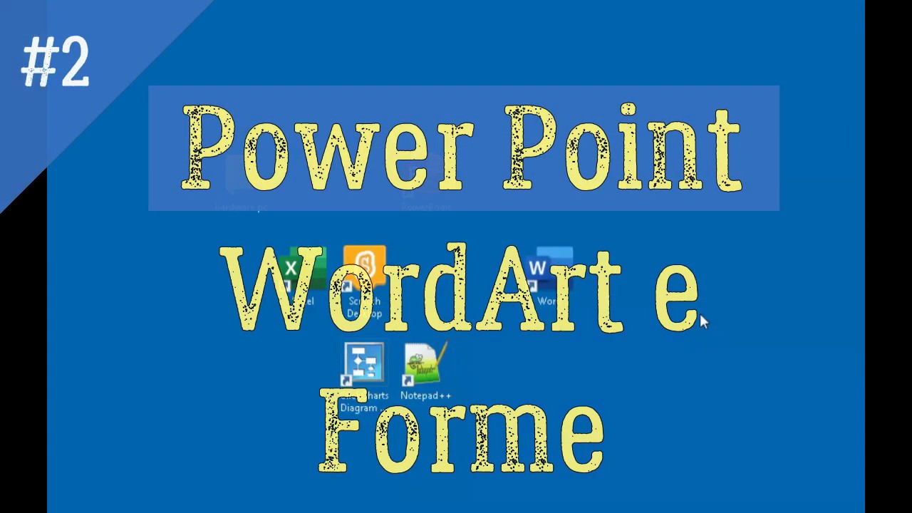 WORDART e FORME nelle PRESENTAZIONI, inizio di un progetto da zero, corso Power Point #2